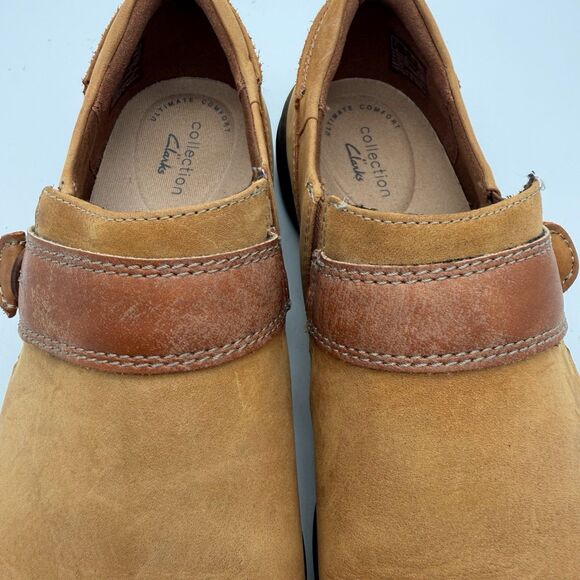 Clarks Roseville Dot Tan Leather Slip On Loafers Ultimate Comfort Women’s 8 - Picture 5 of 11